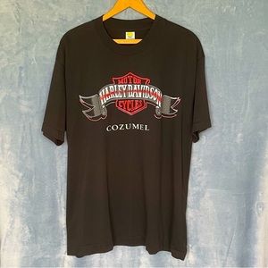 NWOT rare ‘90s Harley Davidson Cozumel black short-sleeve tee